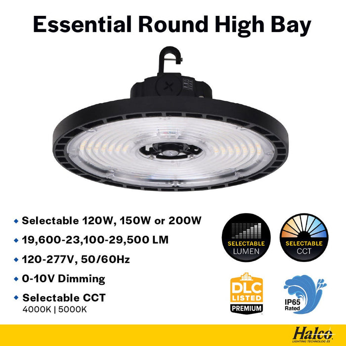 Halco - ERHB-3-LS-CS-U - Essential Round Highbay Controls Ready Lum/CCT Select 29K LM product image