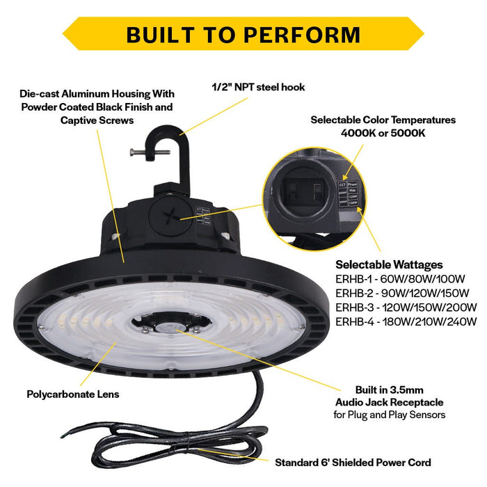 Halco - ERHB-3-LS-CS-U - Essential Round Highbay Controls Ready Lum/CCT Select 29K LM product image