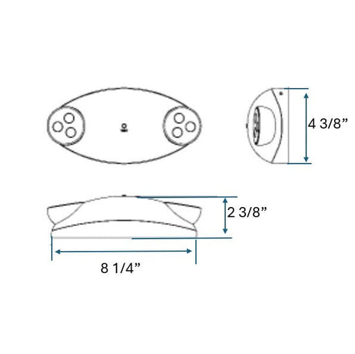 Halco - EV-EME-R-BK-RC - Emergency LED Light Unit Black Thermoplastic 2 Round Heads - RC product image