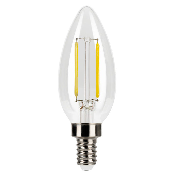 LED Filament Bulbs Halco - 3B11-CL-FLED4-930-E12-D - LED Filament B11 E12 3000K 300L 40W-equiv Clear Dim T20 Halco Lighting Technologies