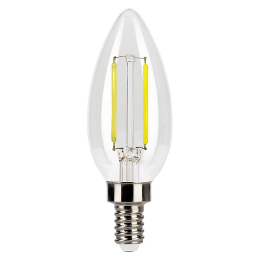 LED Filament Bulbs Halco - 3B11-CL-FLED4-950-E12-D - LED Filament B11 E12 5000K 300L 40W-equiv Clear Dim T20 Halco Lighting Technologies