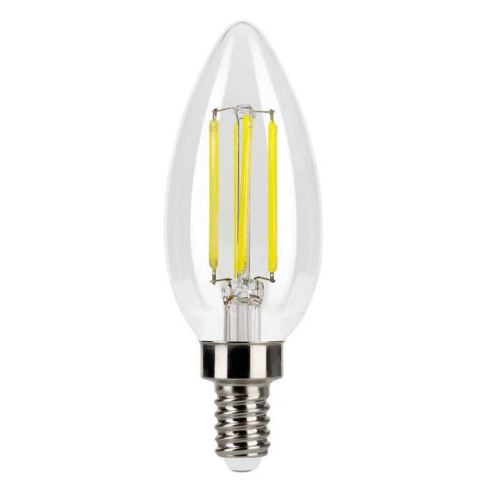 LED Filament Bulbs Halco - 6B11-CL-FLED4-950-E12-D-T24 - LED Filament B11 E12 5000K 500L 60W-equiv Clear Dim T20/T24 Halco Lighting Technologies