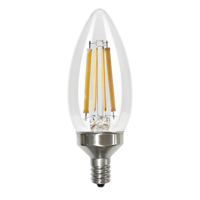 LED Filament Bulbs Halco - 9B11-CL-FLED4-927-E12-D - LED Filament B11 E12 2700K 800L 75W-equiv Clear Dim T20 Halco Lighting Technologies