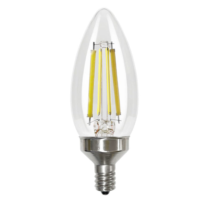 LED Filament Bulbs Halco - 9B11-CL-FLED4-950-E12-D - LED Filament B11 E12 5000K 800L 75W-equiv Clear Dim T20 Halco Lighting Technologies