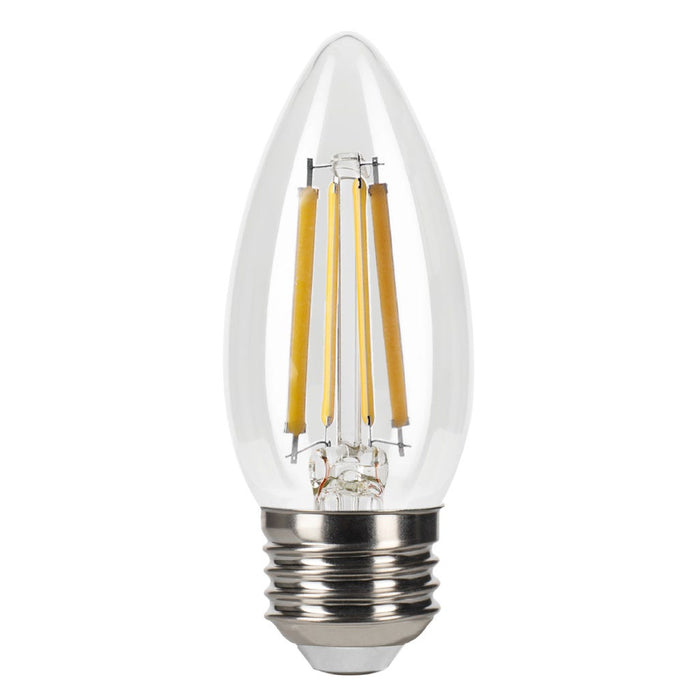 LED Filament Bulbs Halco - 9B11-CL-FLED4-927-E26-D - LED Filament B11 E26 2700K 800L 75W-equiv Clear Dim T20 Halco Lighting Technologies