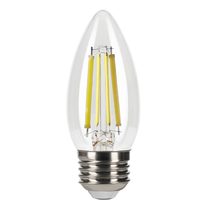 LED Filament Bulbs Halco - 9B11-CL-FLED4-950-E26-D - LED Filament B11 E26 5000K 800L 75W-equiv Clear Dim T20 Halco Lighting Technologies