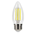 LED Filament Bulbs Halco - B11-CL-FLED4-950-E26-3WD - LED Filament B11 3-Way E26 5000K 200/300/500L 60W-eq Clear Dim Halco Lighting Technologies