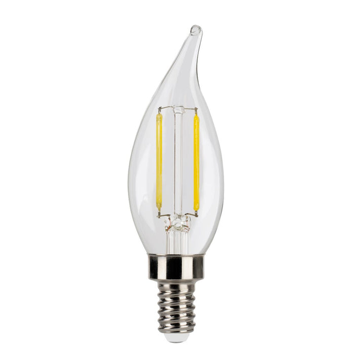 LED Filament Bulbs Halco - 3CA11-CL-FLED4-930-E12-D - LED Filament CA11 E12 3000K 300L 40W-equiv Clear Dim T20 Halco Lighting Technologies