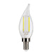 LED Filament Bulbs Halco - 3CA11-CL-FLED4-950-E12-D - LED Filament CA11 E12 5000K 300L 40W-equiv Clear Dim T20 Halco Lighting Technologies