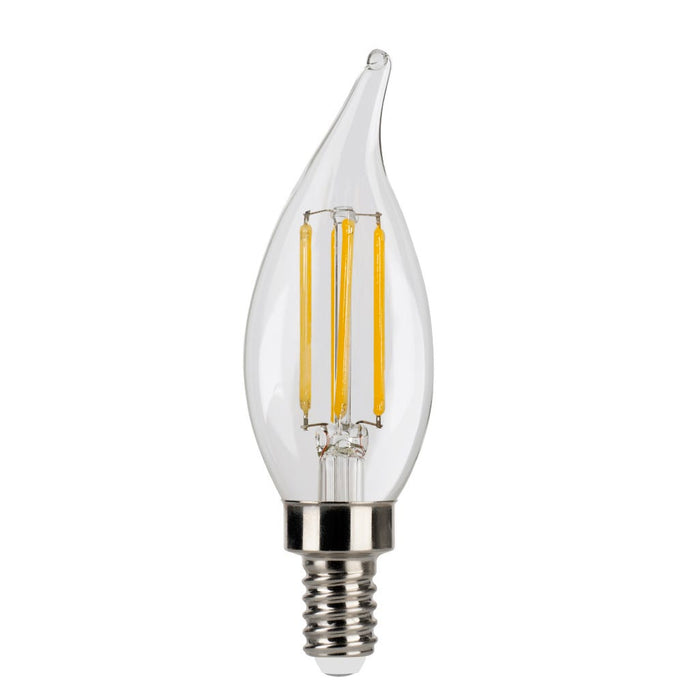 LED Filament Bulbs Halco - LSCA11-CL-FLED4-927-E12-D - LED Filament CA11 E12 2700K 60W-equiv Clear 3-Step Dim T20 Halco Lighting Technologies