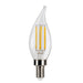 LED Filament Bulbs Halco - LSCA11-CL-FLED4-927-E12-D - LED Filament CA11 E12 2700K 60W-equiv Clear 3-Step Dim T20 Halco Lighting Technologies