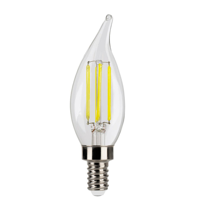 LED Filament Bulbs Halco - LSCA11-CL-FLED4-950-E12-D - LED Filament CA11 E12 5000K 60W-equiv Clear 3-Step Dim T20 Halco Lighting Technologies