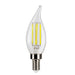 LED Filament Bulbs Halco - LSCA11-CL-FLED4-950-E12-D - LED Filament CA11 E12 5000K 60W-equiv Clear 3-Step Dim T20 Halco Lighting Technologies