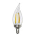 LED Filament Bulbs Halco - 9CA11-CL-FLED4-930-E12-D - LED Filament CA11 E12 3000K 800L 75W-equiv Clear Dim T20 Halco Lighting Technologies