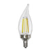 LED Filament Bulbs Halco - 9CA11-CL-FLED4-950-E12-D - LED Filament CA11 E12 5000K 800L 75W-equiv Clear Dim T20 Halco Lighting Technologies