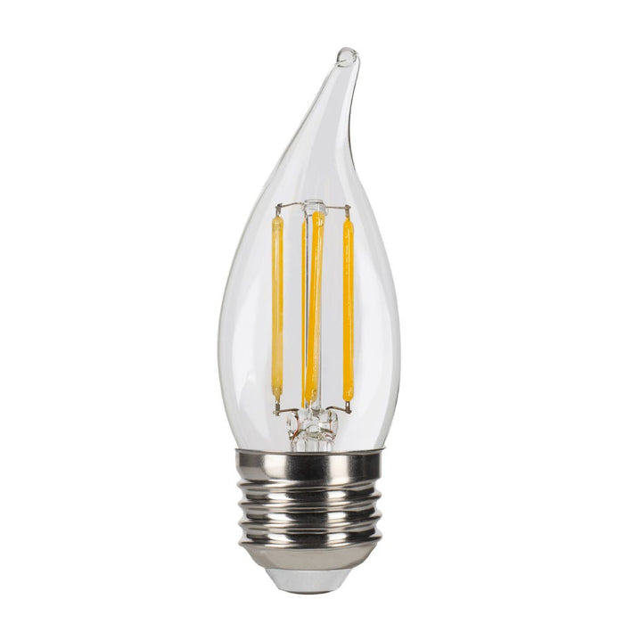 LED Filament Bulbs Halco - LSCA11-CL-FLED4-927-E26-D - LED Filament CA11 E26 2700K 60W-equiv Clear 3-Step Dim T20 Halco Lighting Technologies