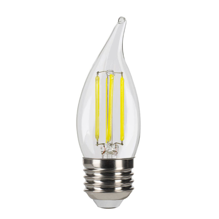 LED Filament Bulbs Halco - LSCA11-CL-FLED4-950-E26-D - LED Filament CA11 E26 5000K 60W-equiv Clear 3-Step Dim T20 Halco Lighting Technologies