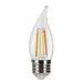 LED Filament Bulbs Halco - 9CA11-CL-FLED4-927-E26-D - LED Filament CA11 E26 2700K 800L 75W-equiv Clear Dim T20 Halco Lighting Technologies