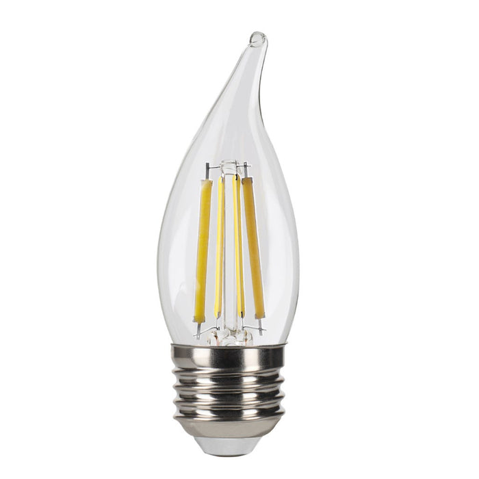 LED Filament Bulbs Halco - 9CA11-CL-FLED4-930-E26-D - LED Filament CA11 E26 3000K 800L 75W-equiv Clear Dim T20 Halco Lighting Technologies
