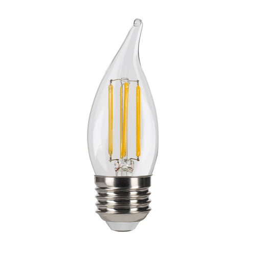 LED Filament Bulbs Halco - CA11-CL-FLED4-927-E26-3WD - LED Filament CA11 3-Way E26 2700K 200/300/500L 60W-eq Clear Dim Halco Lighting Technologies