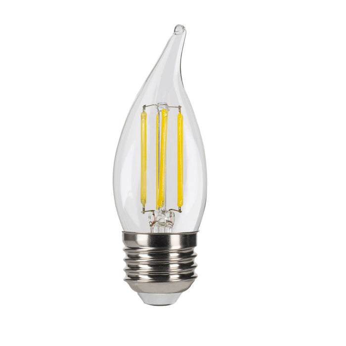 LED Filament Bulbs Halco - CA11-CL-FLED4-930-E26-3WD - LED Filament CA11 3-Way E26 3000K 200/300/500L 60W-eq Clear Dim Halco Lighting Technologies