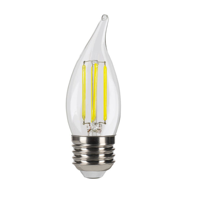 LED Filament Bulbs Halco - CA11-CL-FLED4-950-E26-3WD - LED Filament CA11 3-Way E26 5000K 200/300/500L 60W-eq Clear Dim Halco Lighting Technologies