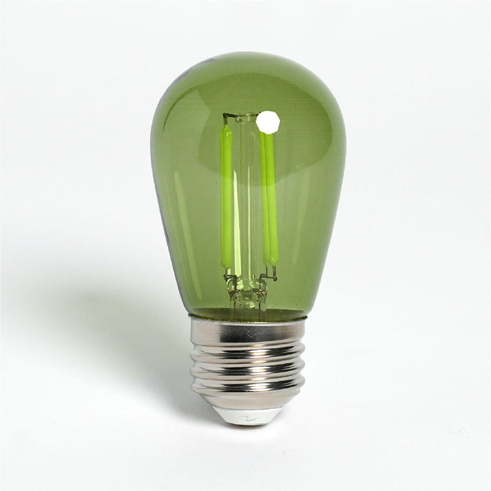 LED Filament Bulbs Halco - 5S14-CL-FLED4-GRN-E26-D - LED Filament S14 E26 Green 200L Green Dim Halco Lighting Technologies