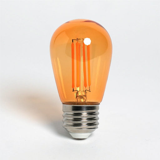 LED Filament Bulbs Halco - 5S14-CL-FLED4-ORG-E26-D - LED Filament S14 E26 Orange 200L Orange Dim Halco Lighting Technologies