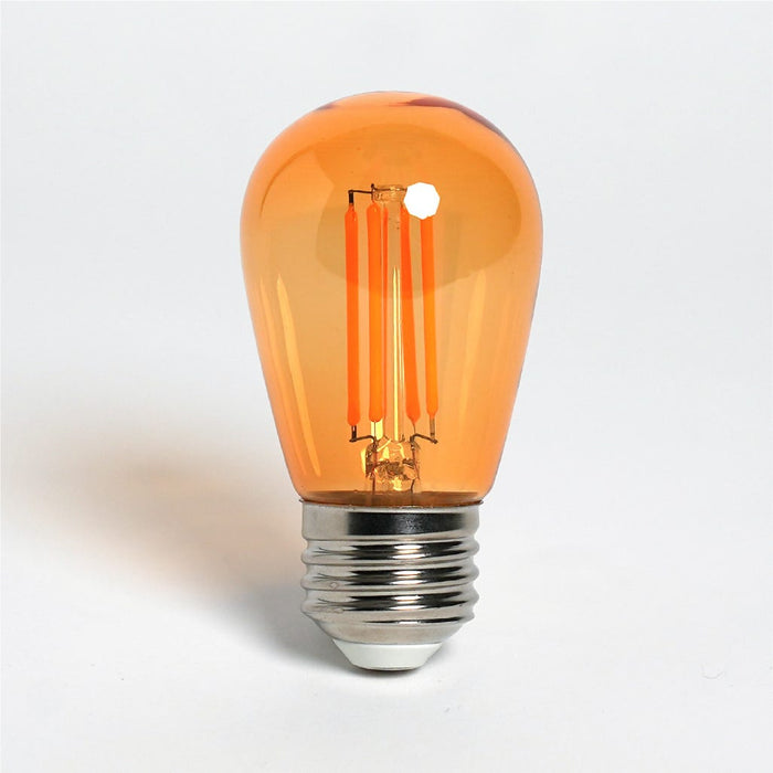 LED Filament Bulbs Halco - 5S14-CL-FLED4-ORG-E26-D - LED Filament S14 E26 Orange 200L Orange Dim Halco Lighting Technologies