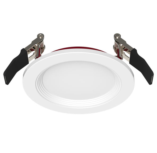 Halco - FRSDL-4-CS-BT-120V - Fire Rated 4in Slim Downlight Color Select 11W 900L Baffle Dimm product image