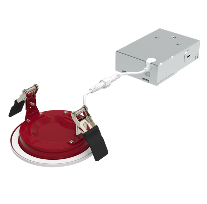 Halco - FRSDL-4-CS-BT-120V - Fire Rated 4in Slim Downlight Color Select 11W 900L Baffle Dimm product image