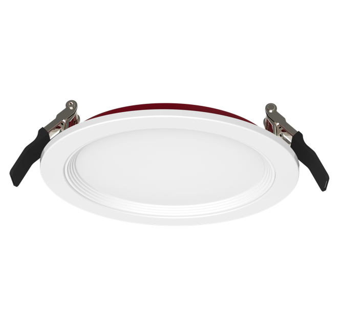 Halco - FRSDL-6-CS-BT-120V - Fire Rated 6in Slim Downlight Color Select 15W 1250L Baffle Dimm product image
