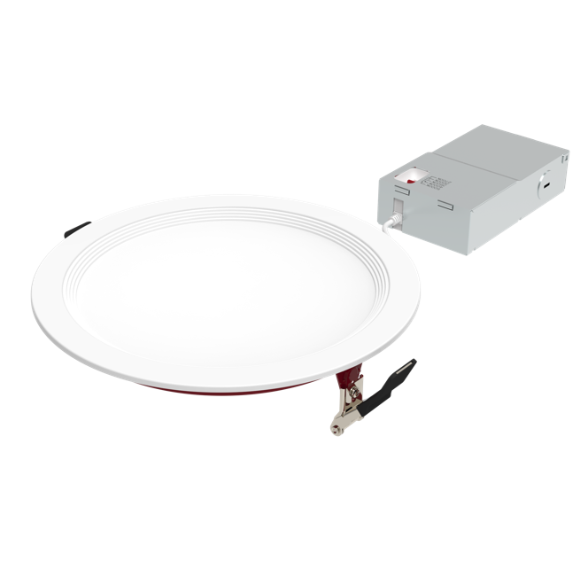 Halco - FRSDL-8-CS-BT-120V - Fire Rated 8in Slim Downlight Color Select 19W 1600L Baffle Dimm product image