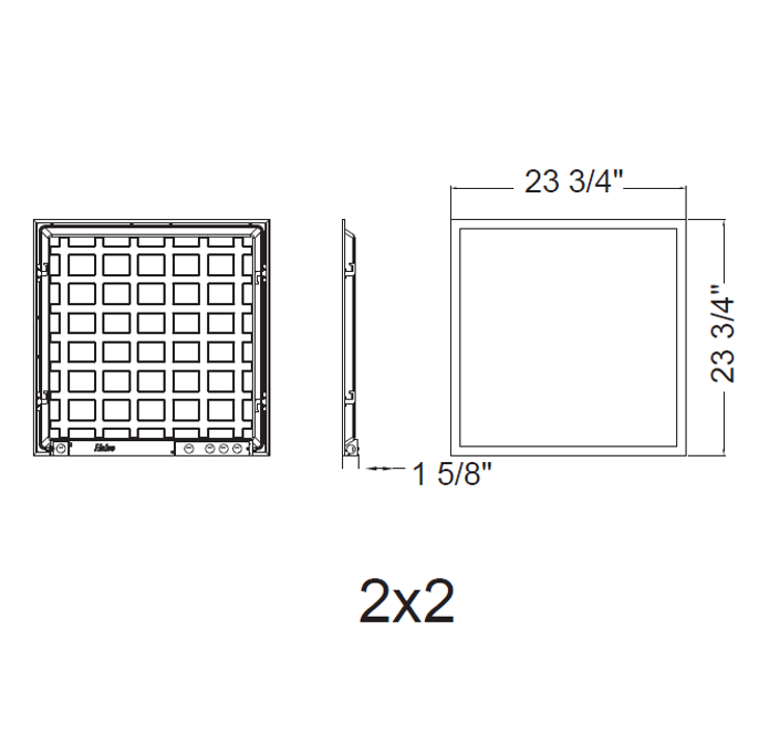 Halco - FPL-22-LS-CS-UNV - LED 2x2 Flat Panel Lumen & Color Selectable 120-277V Dimm product image