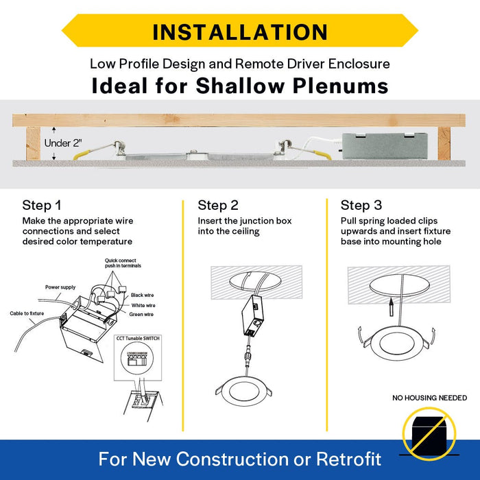 Halco - FSDLS5FR12/CCT/LED - LED Slim Downlight 5in 10W 2700K-5000K CCT Select Dimm JA-8 product image