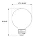 LED Filament Bulbs Halco - 5G25-FR-FLED4-930-E26-D - LED Filament G25 E26 3000K 500L 60W-equiv Frosted Dim T20 Halco Lighting Technologies