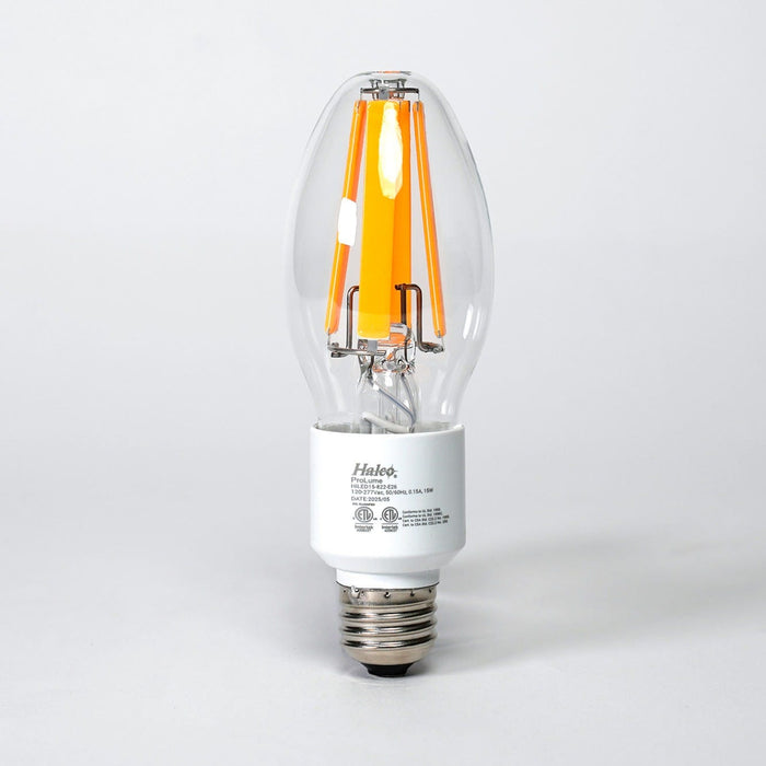 LED HID Filament Retrofit Lamp Halco - HiLED15-822-E26 - LED HID Filament ED17 Lamp 15W 2200K E26 Base 2250 Lumens Halco Lighting Technologies