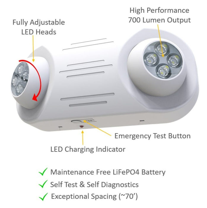 Halco - EMG-HPEM-WH-RC - High Performance EM LED Light Unit White RC Self-Diagnostics product image