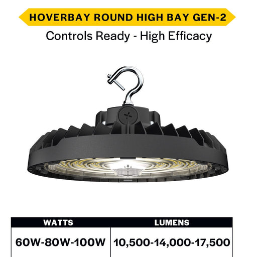 Made to Order Halco - HRHB-1-LS-CS-U-HE-BL - Hoverbay HE HRHB-1 Lumen & 3-CCT Select Adj Beam CNTL-RDY BL Halco Lighting Technologies