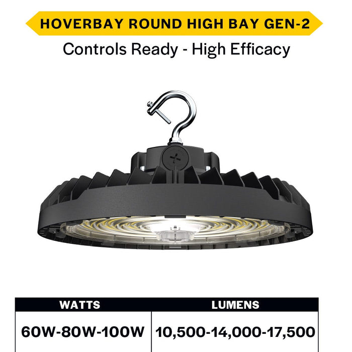 Made to Order Halco - HRHB-1-LS-CS-U-HE-BL - Hoverbay HE HRHB-1 Lumen & 3-CCT Select Adj Beam CNTL-RDY BL Halco Lighting Technologies