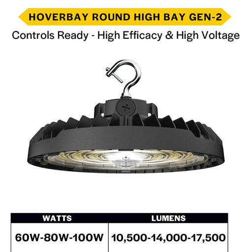 Made to Order Halco - HRHB-1-LS-CS-H-HE-BL - Hoverbay HV-HE HRHB-1 Lum & 3-CCT Select Adj Beam CNTL-RDY BL Halco Lighting Technologies