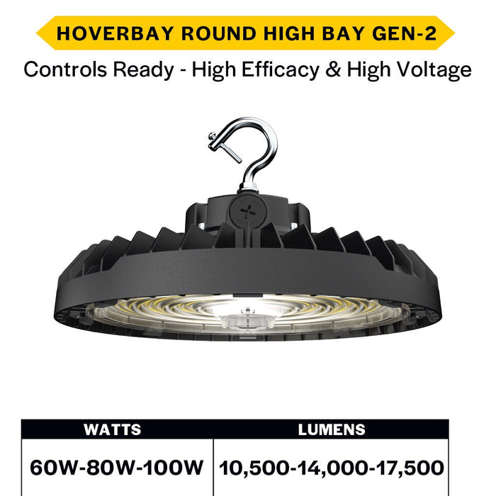 Made to Order Halco - HRHB-1-LS-CS-H-HE-BL - Hoverbay HV-HE HRHB-1 Lum & 3-CCT Select Adj Beam CNTL-RDY BL Halco Lighting Technologies