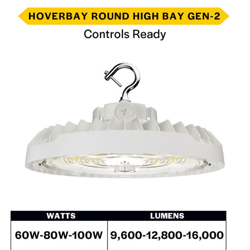 Halco - HRHB-1-LS-CS-U-WH - Hoverbay Lumen & 3-CCT Select 16K LM Adj Beam CNTL-Ready WH product image