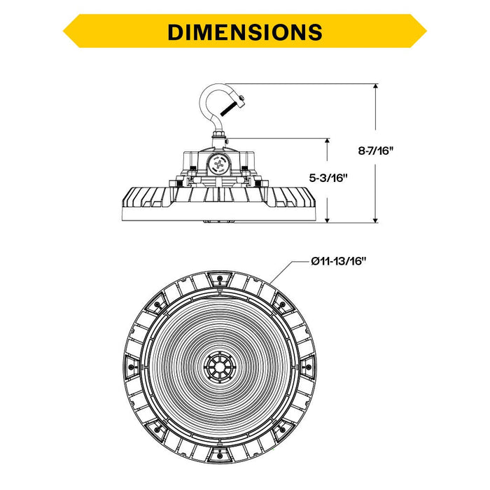 Halco - HRHB-2-LS-CS-U-BL - Hoverbay Lumen & 3-CCT Select 24K LM Adj Beam CNTL-Ready BL product image