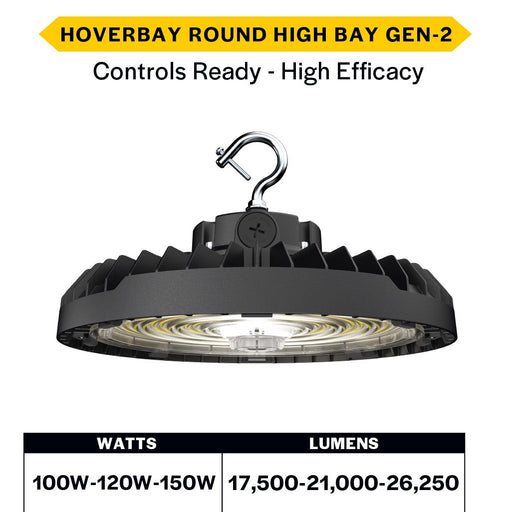 Made to Order Halco - HRHB-2-LS-CS-U-HE-BL - Hoverbay HE HRHB-2 Lumen & 3-CCT Select Adj Beam CNTL-RDY BL Halco Lighting Technologies