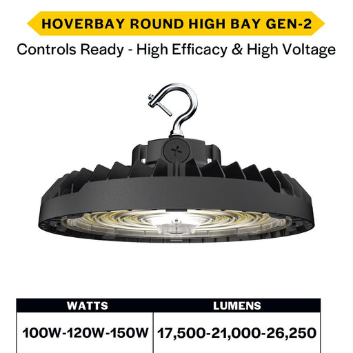 Made to Order Halco - HRHB-2-LS-CS-H-HE-BL - Hoverbay HV-HE HRHB-2 Lum & 3-CCT Select Adj Beam CNTL-RDY BL Halco Lighting Technologies