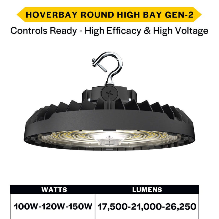 Made to Order Halco - HRHB-2-LS-CS-H-HE-BL - Hoverbay HV-HE HRHB-2 Lum & 3-CCT Select Adj Beam CNTL-RDY BL Halco Lighting Technologies
