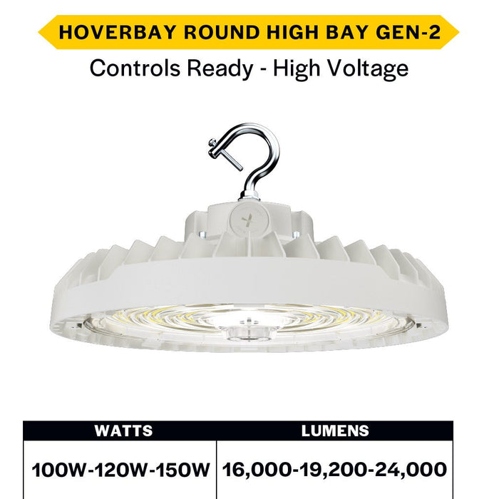 Made to Order Halco - HRHB-2-LS-CS-H-WH - Hoverbay HV HRHB-2 Lumen & 3-CCT Select Adj Beam CNTL-RDY WH Halco Lighting Technologies