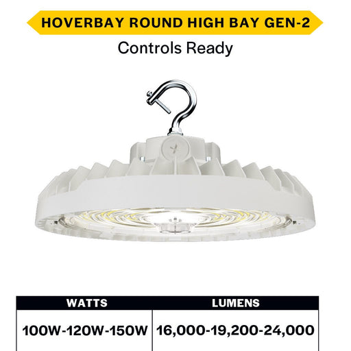 Halco - HRHB-2-LS-CS-U-WH - Hoverbay Lumen & 3-CCT Select 24K LM Adj Beam CNTL-Ready WH product image