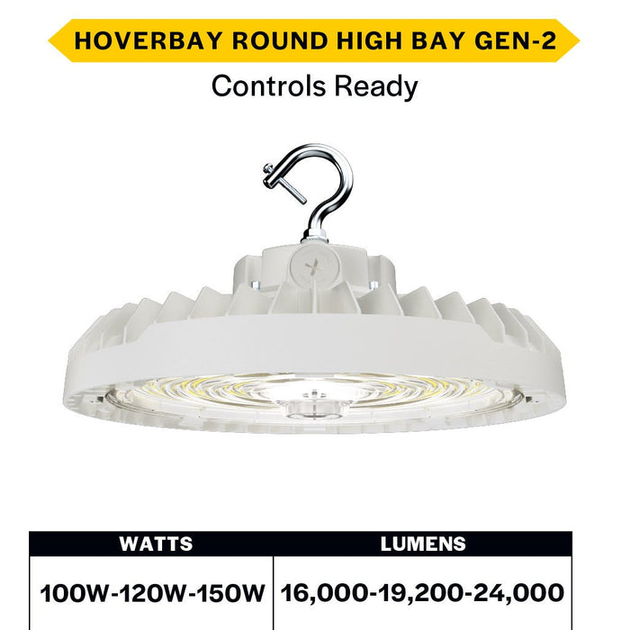 Halco - HRHB-2-LS-CS-U-WH - Hoverbay Lumen & 3-CCT Select 24K LM Adj Beam CNTL-Ready WH product image